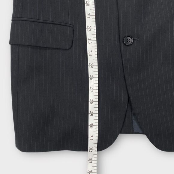 Brooks Brothers Blazer Mens 40R Slim Pinstripe 346 Stretch Black Sport Jacket - Picture 14 of 16